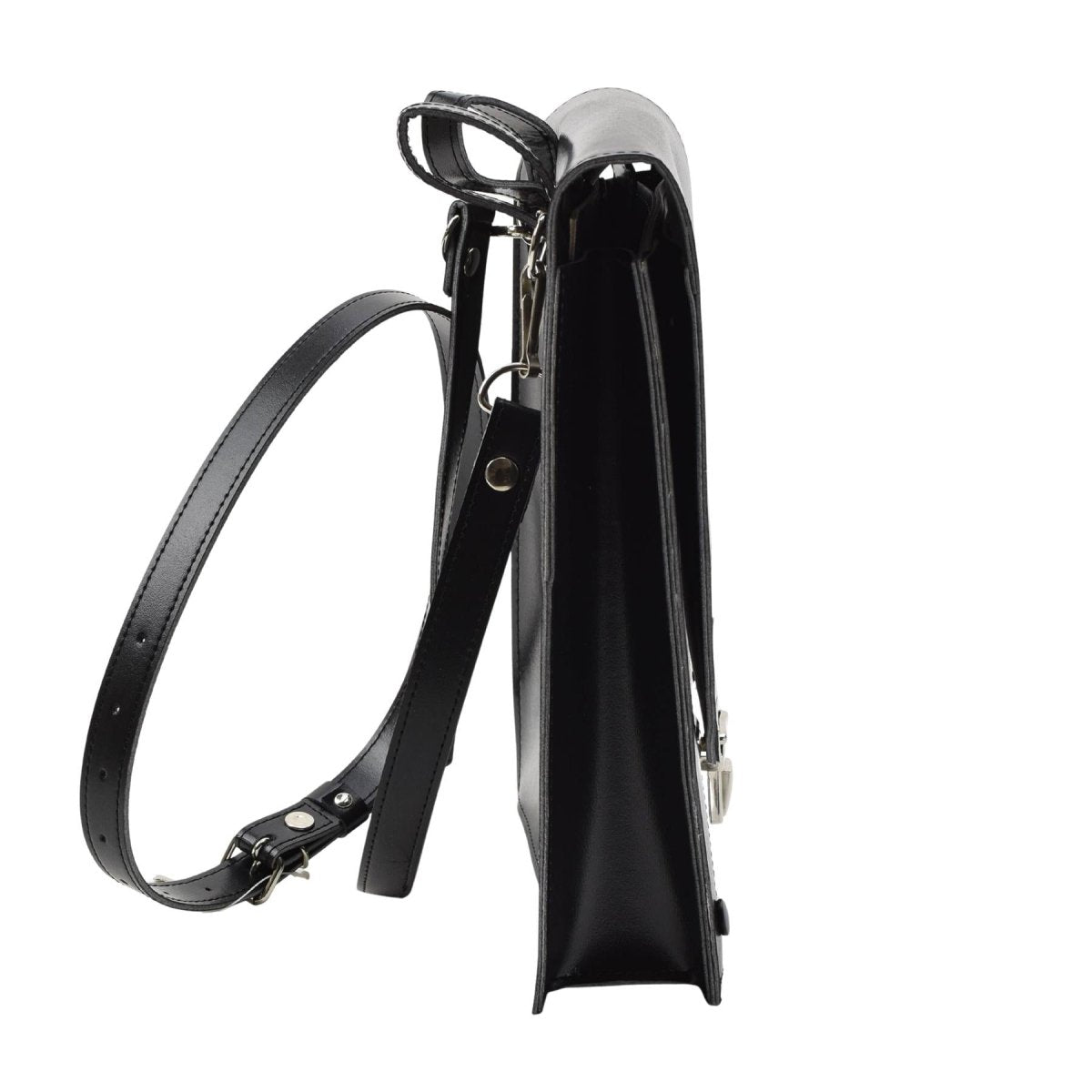 Sac à bandoulière original de la police tchécoslovaque Documents Cuir artificiel Noir