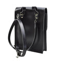 Sac à bandoulière original de la police tchécoslovaque Documents Cuir artificiel Noir