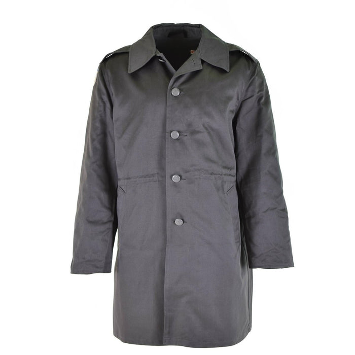 Manteau de combat vintage original de l'armée danoise M71 en coton épais, robuste avec fermeture à bouton et épaulettes.