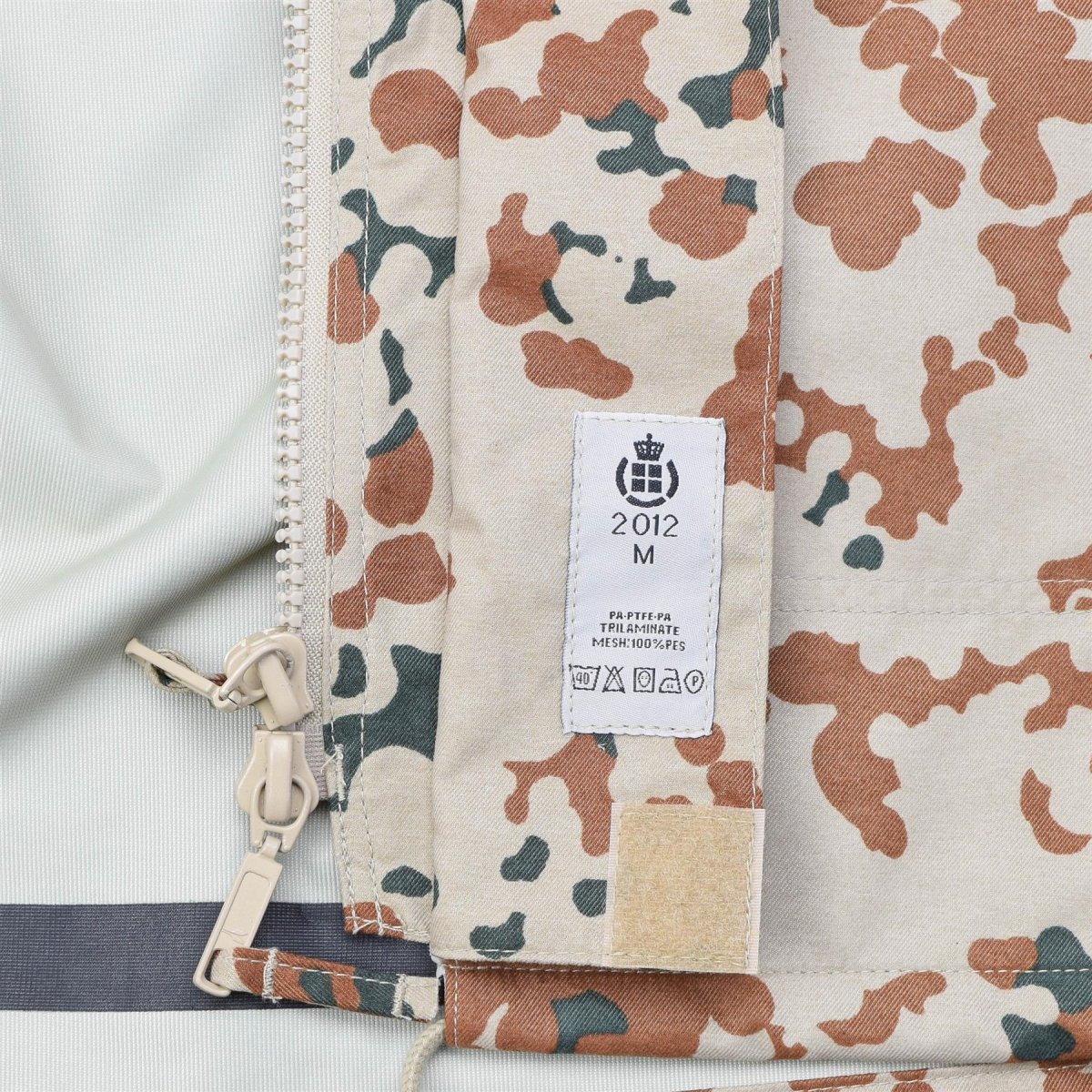 Veste de pluie originale de l'armée danoise imperméable à capuche tactique camouflage désert M84 NEUF