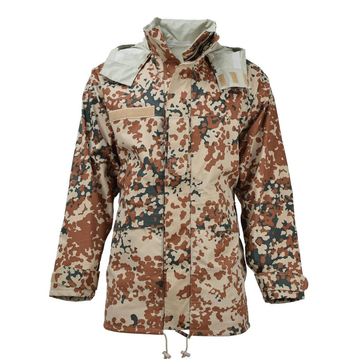 Veste de pluie originale de l'armée danoise imperméable M84 avec capuche tactique camouflage du désert NOUVEAU - GoMilitar