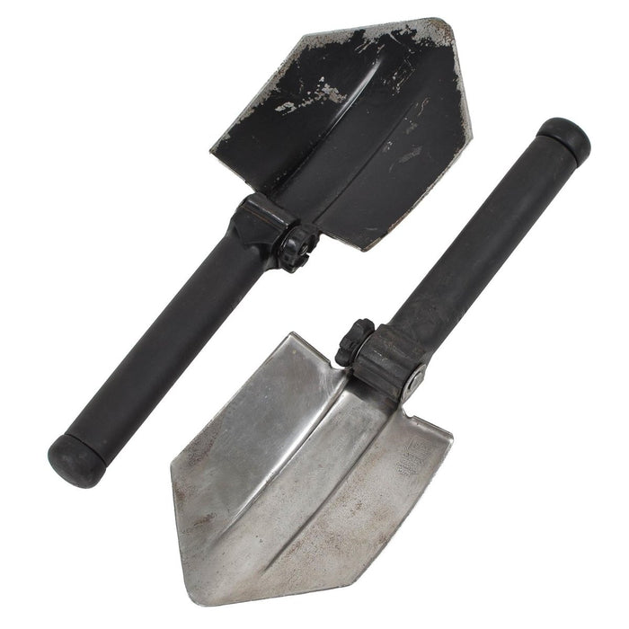 Original Danish Military black foldable Glock shovel survival multi tool camping - GoMilitar