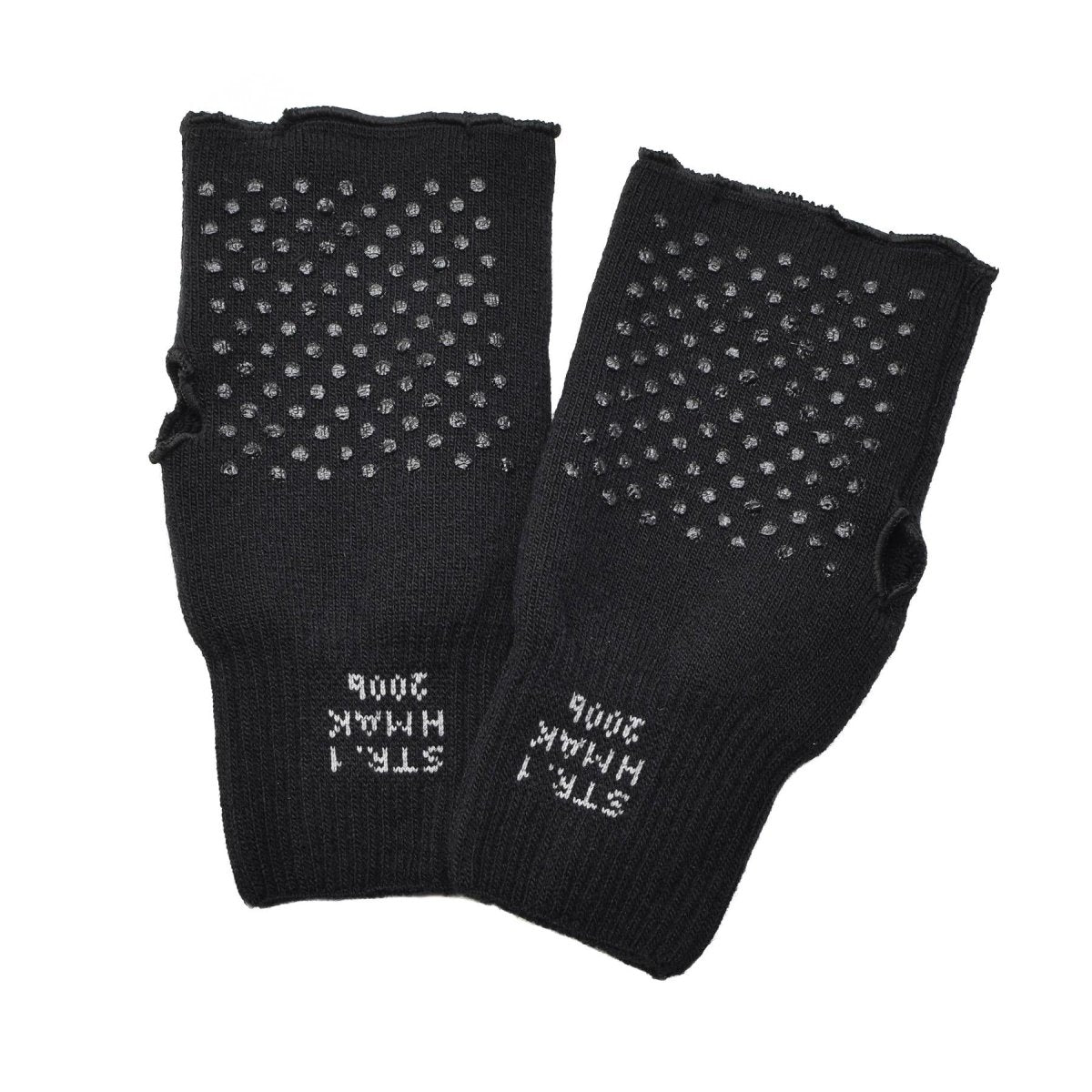 Gants militaires danois noirs originaux chauffants sans doigts antidérapants avec paume armée NEUF