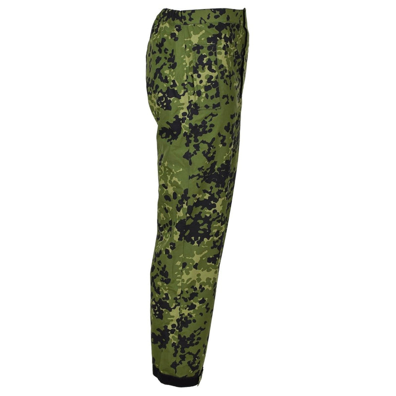 Original Danish Military camo M84 rain pants waterproof elasticated trousers NEW - GoMilitar