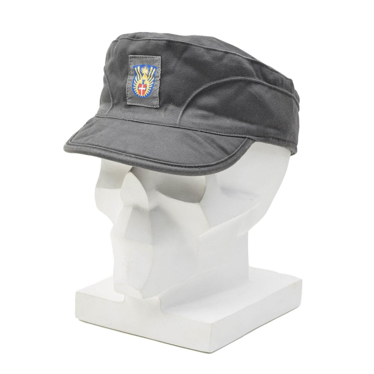 Casquette militaire danoise originale grise avec cache-oreilles pliables et légères, vintage, NEUF