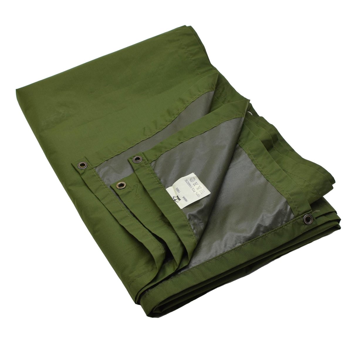 Bâche imperméable militaire danoise originale en Poliamide 175x275cm vert