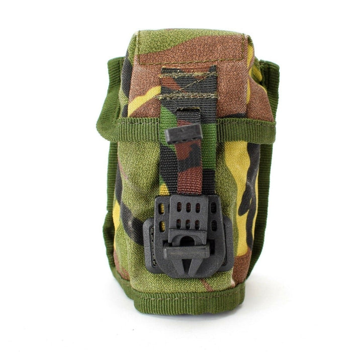 Pochette à grenade tactique originale de l'armée néerlandaise, sac MOLLE en camouflage DPM boisé avec fermeture à boucle durable