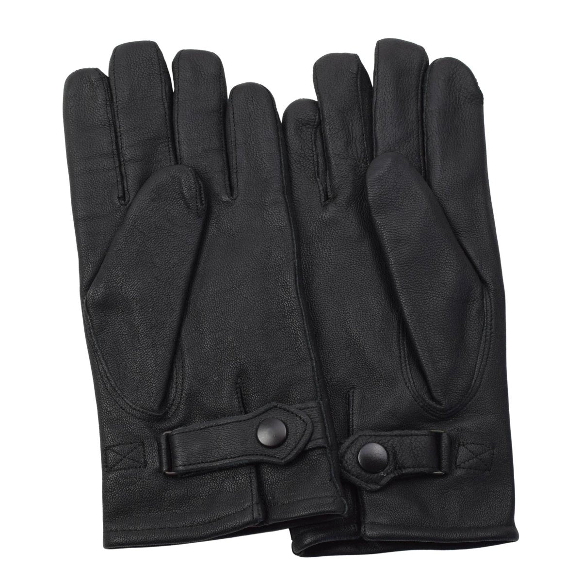 Gants d'hiver en cuir d'origine de l'armée néerlandaise, doublés chauds, pour temps froid, noirs
