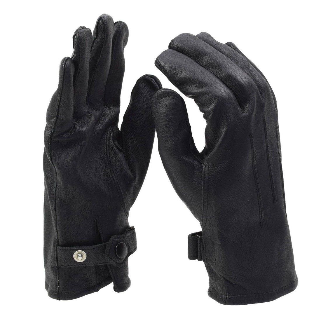 Gants d'hiver en cuir d'origine de l'armée néerlandaise, doublés chauds, pour temps froid, noirs