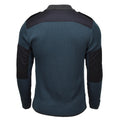 Pull Original Dutch Army en Maille Côtelée Quart Zip Coudes Renforcés Vert Pétrole