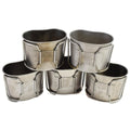 Gobelets de cantine en acier inoxydable, originaux de l'armée néerlandaise, Camping Bushcraft, Lot de 6 pièces