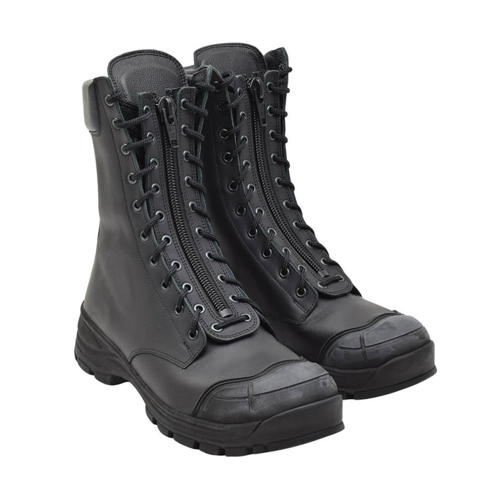 Bottes tactiques originales de l'armée néerlandaise en cuir noir antistatique antibactérien NEUF - GoMilitar