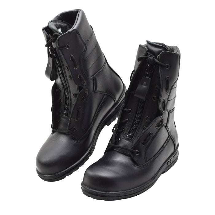Bottes de pilote de l'armée de l'air militaire néerlandaise originales en cuir véritable tactique noir - GoMilitar