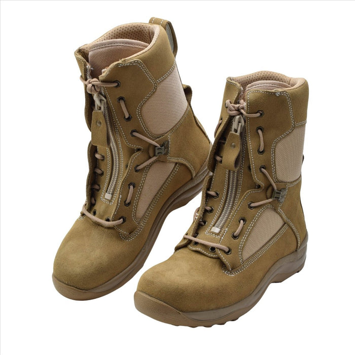 Bottes de pilote de l'armée de l'air militaire néerlandaise d'origine, désert tactique en cuir véritable - GoMilitar