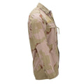 Chemise de campagne militaire néerlandaise originale, fermeture à bouton-pression, camouflage désert 3 couleurs