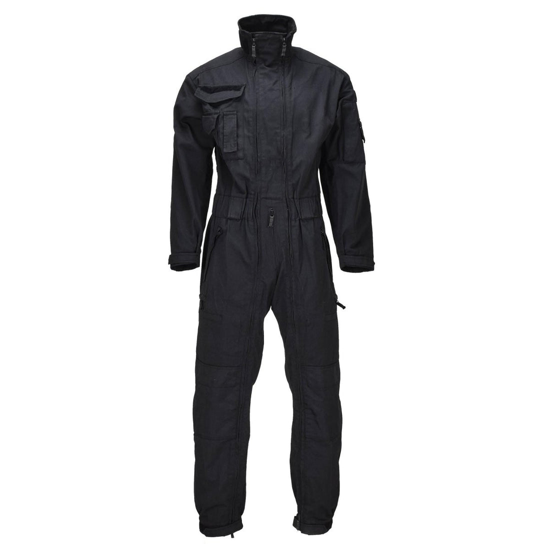 Combinaison de vol militaire néerlandaise originale, genoux renforcés, double fermeture éclair, noire