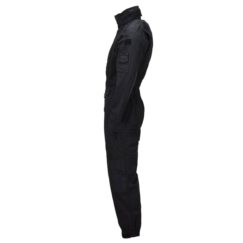 Original Dutch Military Flight Coverall Reinforced Knees Double Zipper Black - GoMilitar