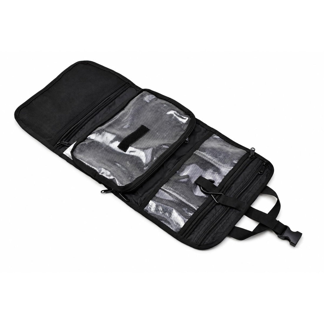 Trousse de toilette pliante militaire néerlandaise d'origine, organisateur de lavage de voyage noir