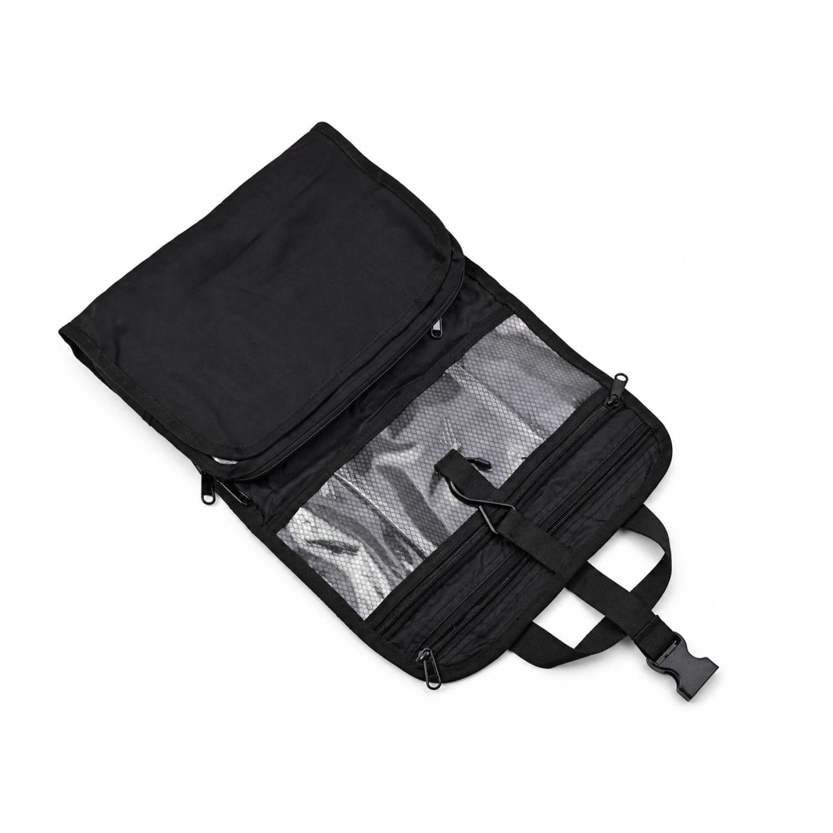 Trousse de toilette pliante militaire néerlandaise d'origine, organisateur de lavage de voyage noir
