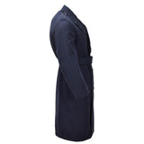 Manteau formel militaire néerlandais original, croisé, ceinturé, bleu