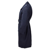 Manteau formel militaire néerlandais original, croisé, ceinturé, bleu