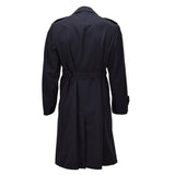 Manteau long en laine militaire néerlandais original, double boutonnage, surplus de l'armée, problème bleu