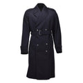 Manteau long en laine militaire néerlandais, Original, croisé, surplus de l'armée, problème noir