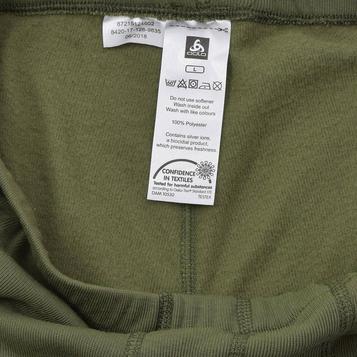 Caleçon thermique ODLO militaire néerlandais d'origine matériau souple polyvalent olive