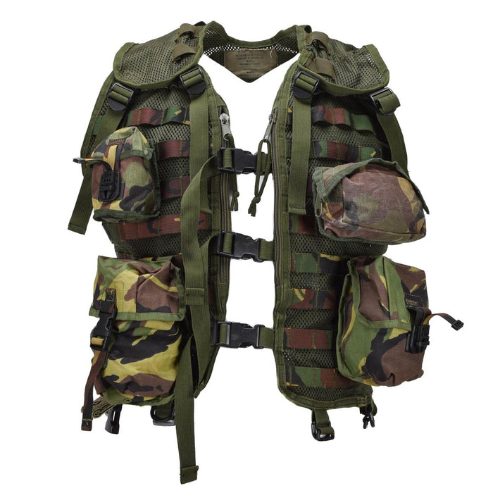 Original Dutch Military Ops Vest Utility Pouches Adjustable DPM Woodland Camo - GoMilitar