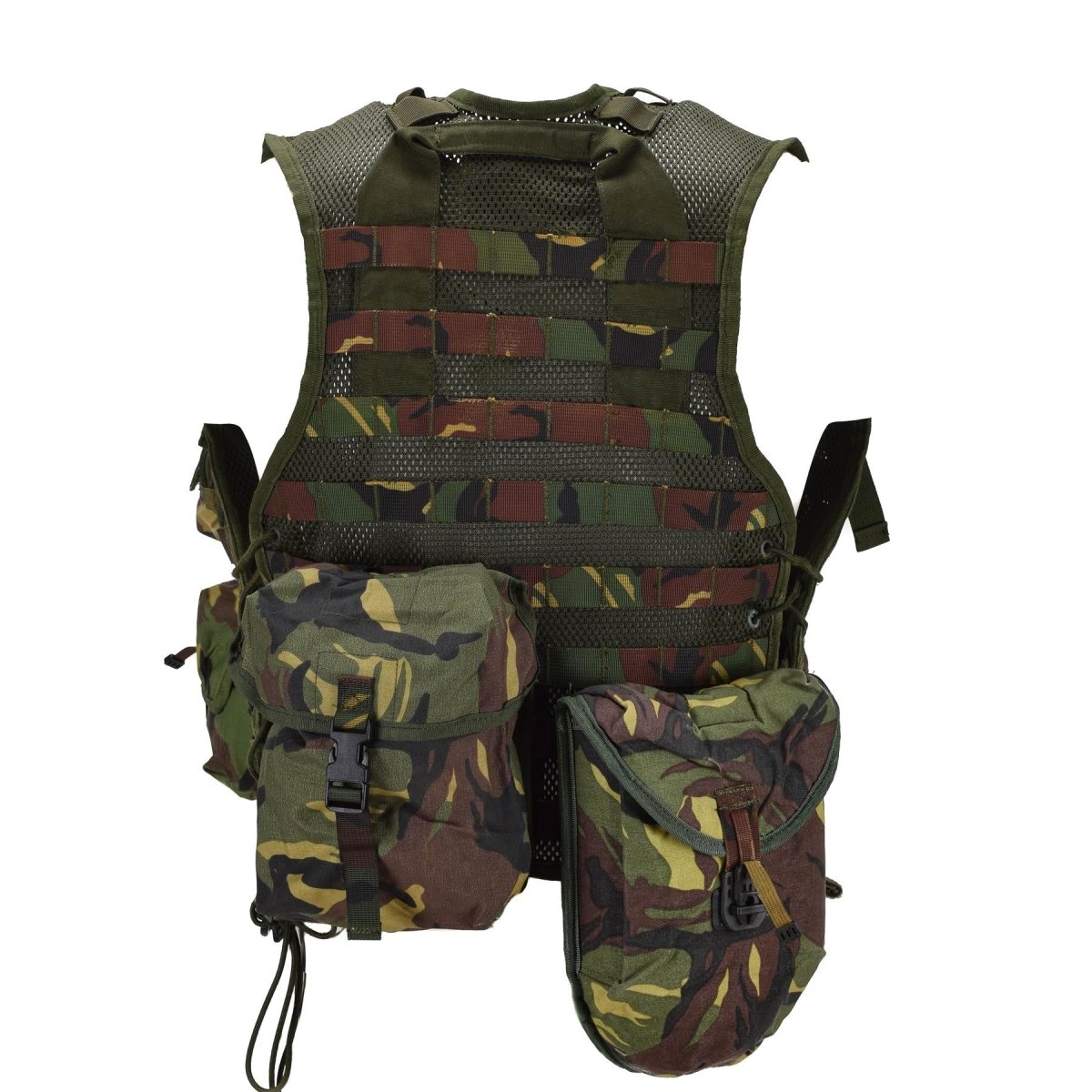 Pochettes utilitaires originales pour gilet d'opérations militaires néerlandais réglable DPM Woodland Camo