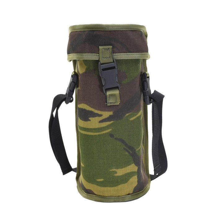 Pochette tactique d'origine militaire néerlandaise pour optique avec camouflage DPM, fixation ALICE, boucle à dégagement rapide et bandoulière.