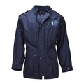 Parka militaire néerlandaise originale, col rabattu, logo de pêcheur, veste militaire bleue