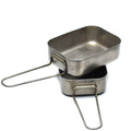 Gamelles militaires néerlandaises originales en acier inoxydable 2 pièces Kit de gamelles Cuisinière Militaire Bushcraft