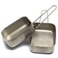 Gamelles militaires néerlandaises originales en acier inoxydable 2 pièces Kit de gamelles Cuisinière Militaire Bushcraft