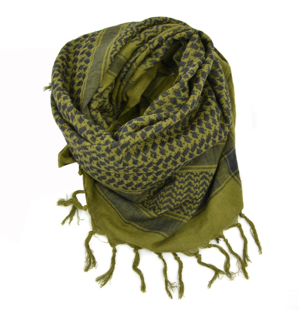 Écharpe Shemagh tactique militaire néerlandaise originale en coton respirant Olive