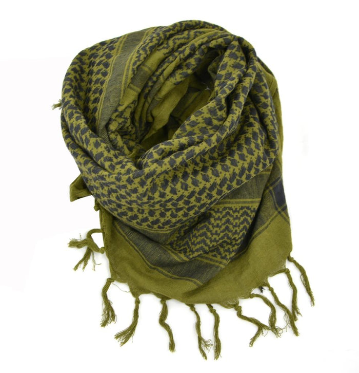 Écharpe Shemagh tactique militaire néerlandaise originale en coton respirant olive - GoMilitar