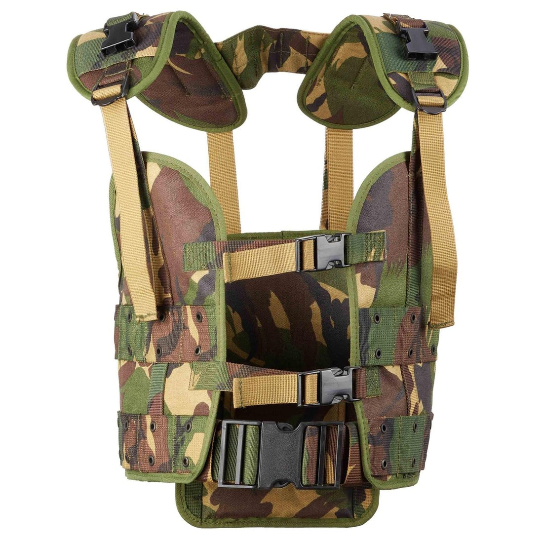 Ensemble de gilet tactique militaire néerlandais original, ancien modèle Woodland, pochettes à clip Alice