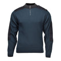 Original Dutch Military Troyer Sweater Rib Knit Quarter Zip Vert Pétrole