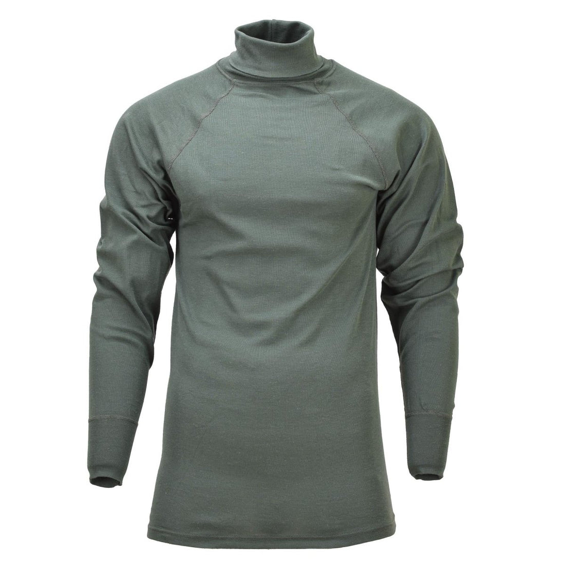 Maillot de corps thermique à col roulé militaire néerlandais original, tactique HeatTech Olive