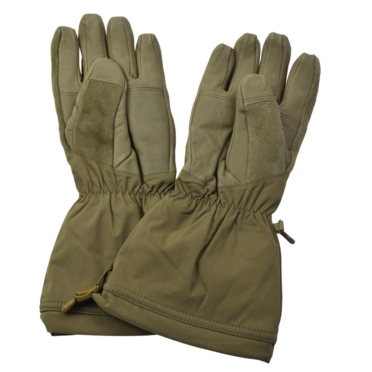 Gants d'hiver militaires néerlandais originaux ECWS imperméables en peau de chèvre Palm Olive