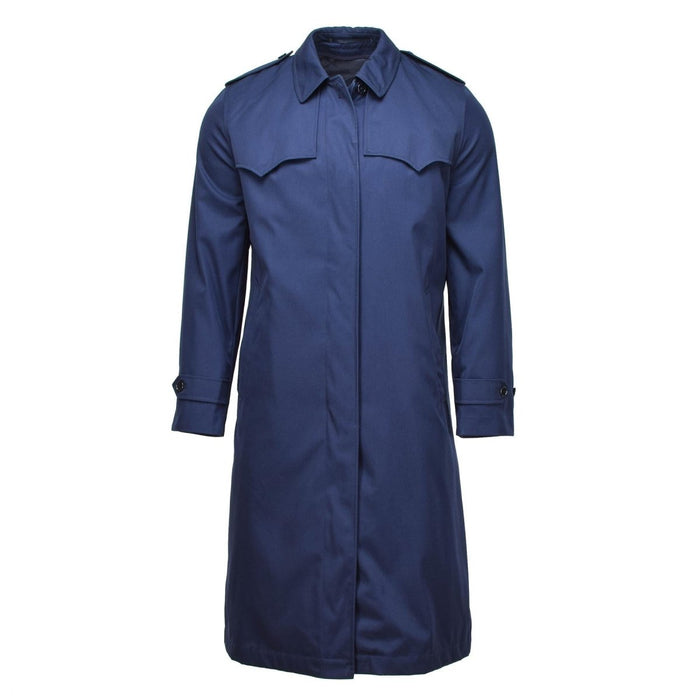 Trench long bleu pour femme Original Dutch Military avec doublure matelassée, résistant à l'eau et chaud par temps froid