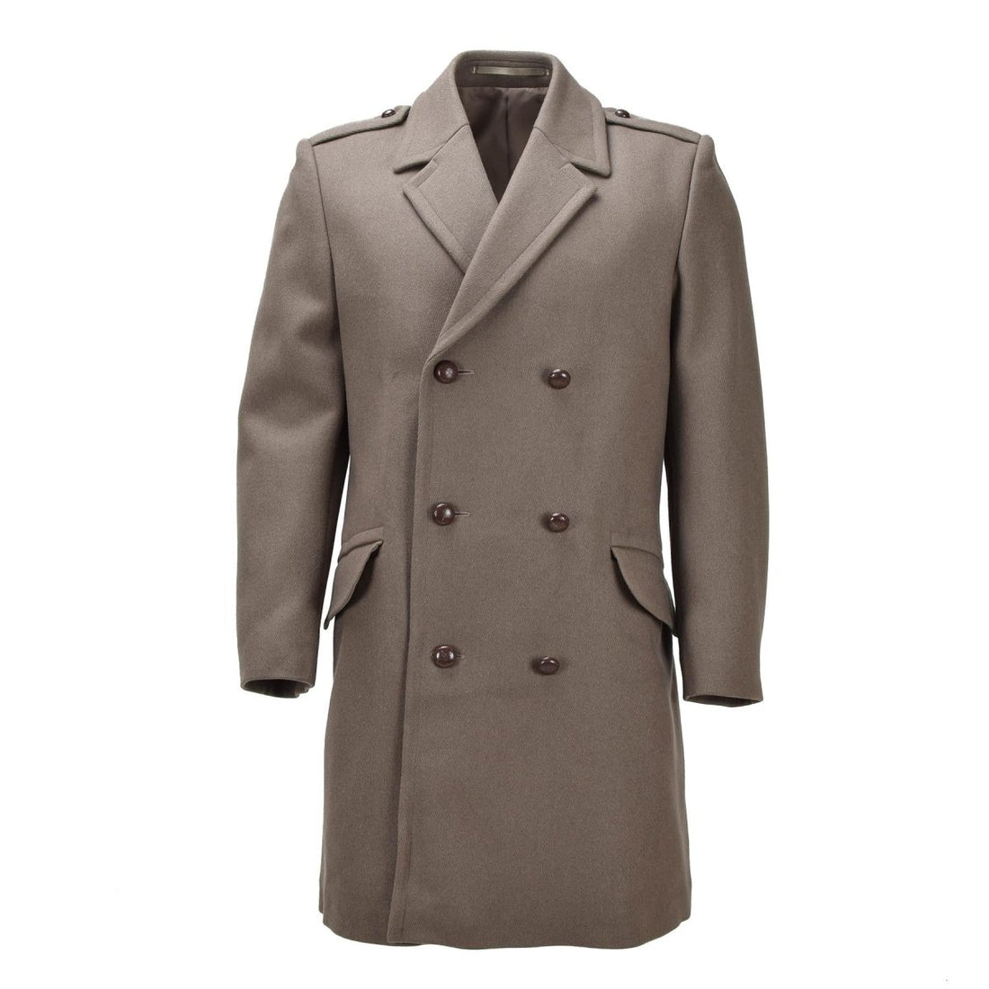 Manteau habillé en laine militaire néerlandais original, à double boutonnage, problème de l'armée, kaki