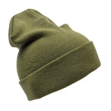 Original militaire néerlandais WoolGuard Roll Top laine bonnet hiver chapeau vert