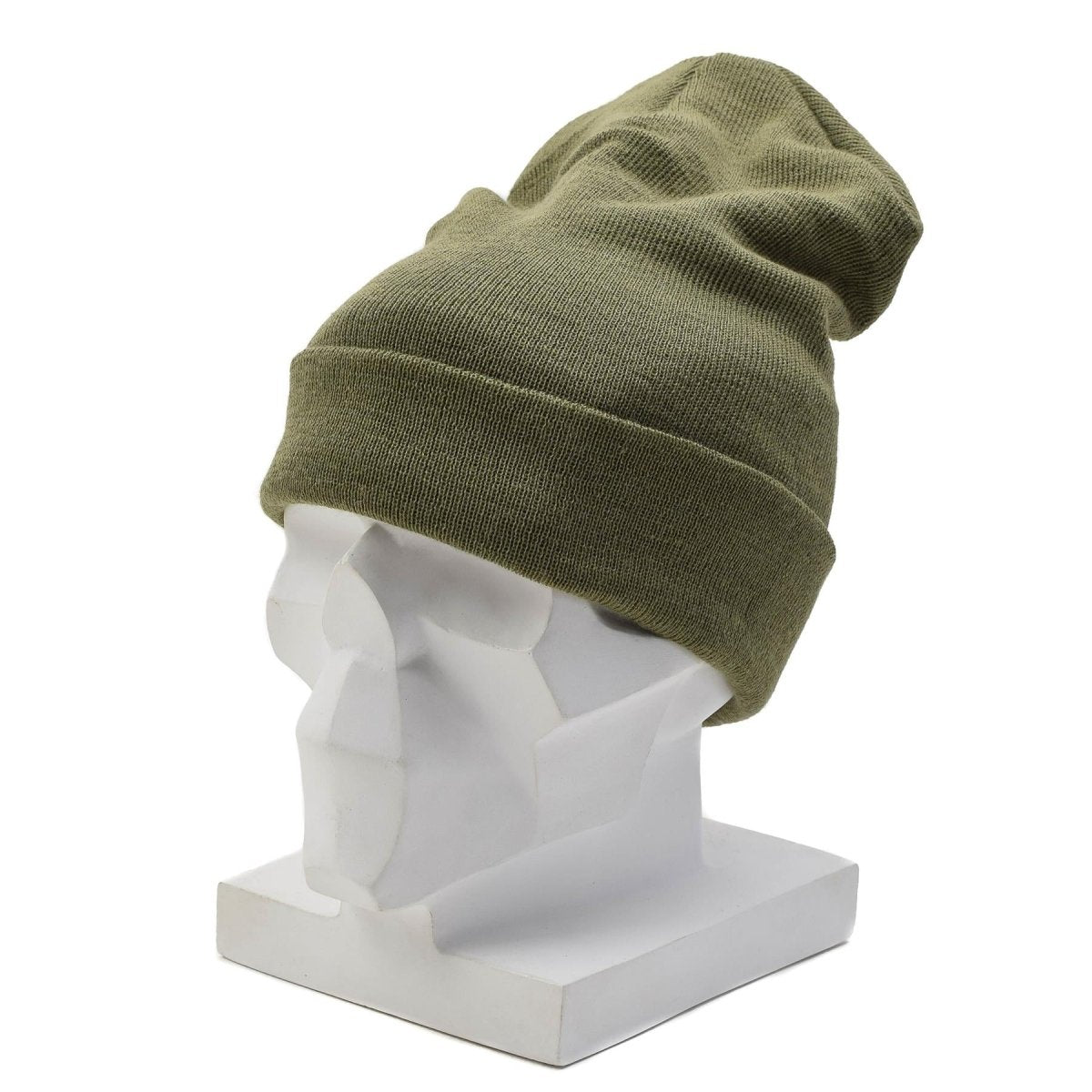 Original militaire néerlandais WoolGuard Roll Top laine bonnet hiver chapeau vert