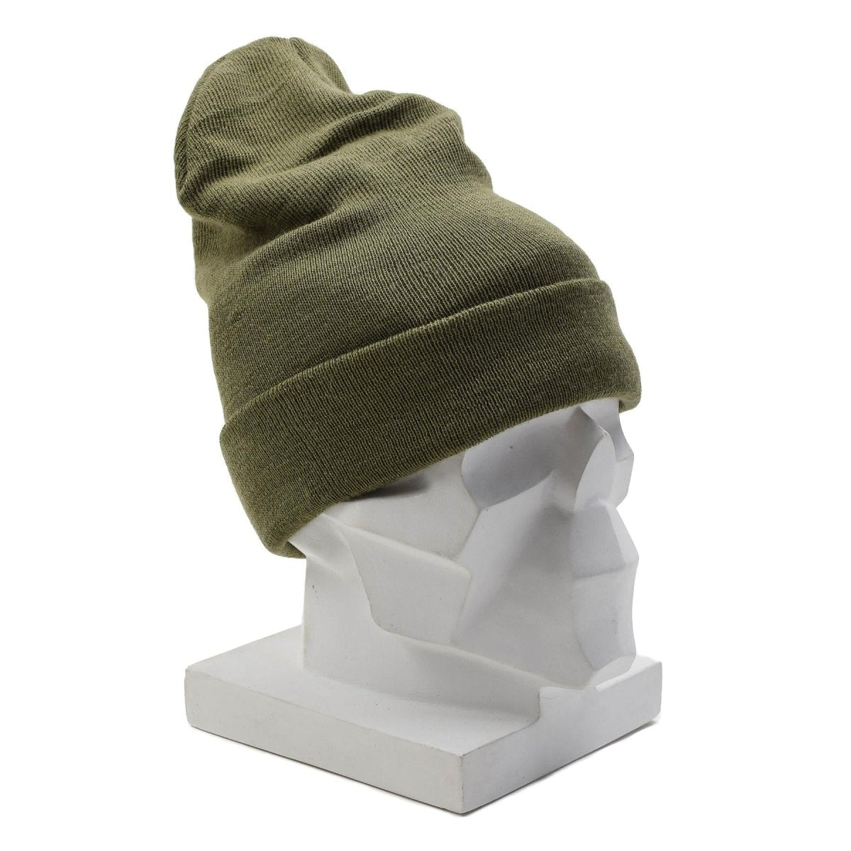 Original militaire néerlandais WoolGuard Roll Top laine bonnet hiver chapeau vert