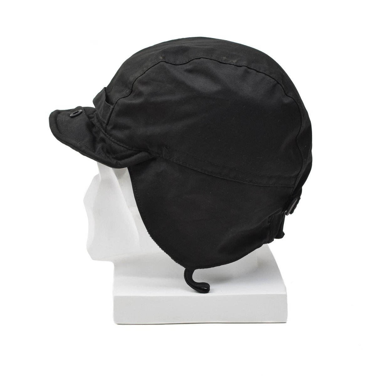 Chapeau de parachutiste néerlandais original, casquette de ranger, cache-oreilles, bord coupe-vent, surplus noir