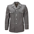 Veste militaire originale est-allemande, épaulettes, col, patchs gris
