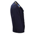 Original militaire est-allemand VM Greatcoat double boutonnage vintage bleu