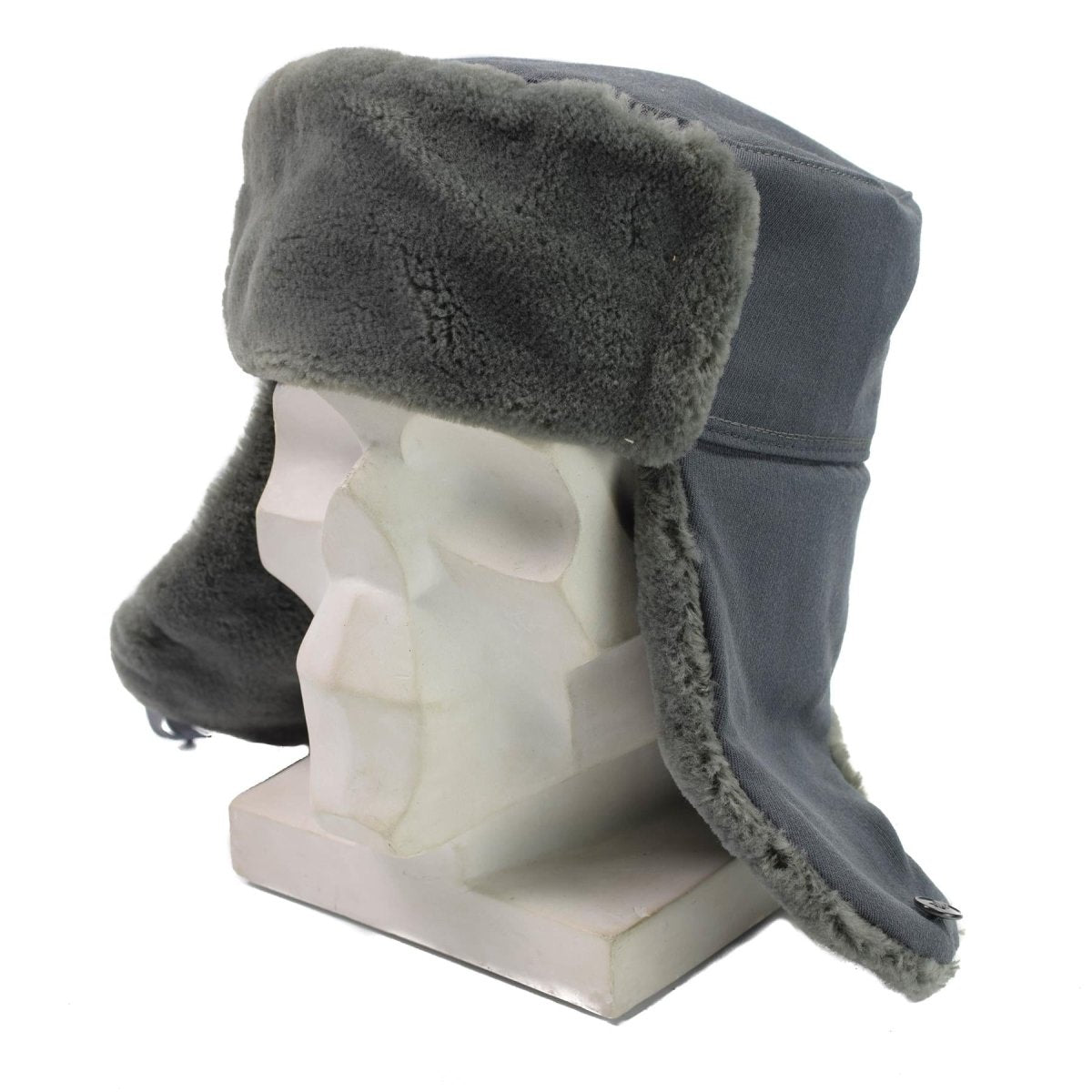 Chapeau d'hiver original d'officier de l'armée de l'Allemagne de l'Est pour temps froid, ushanka en fausse fourrure NEUF