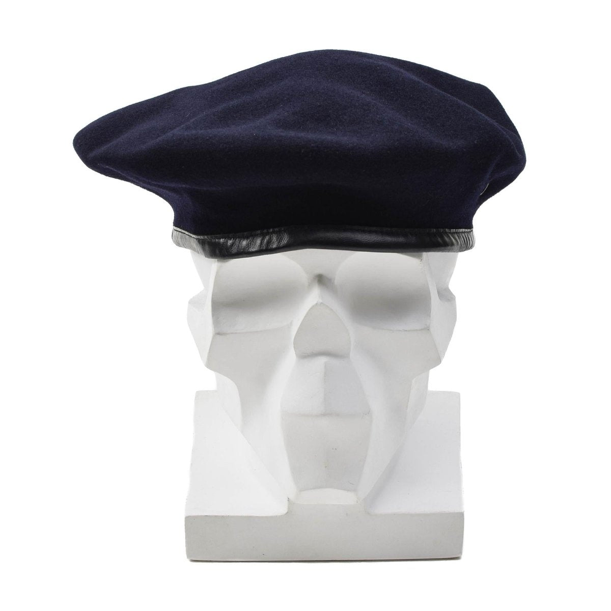 Béret de commandement en laine bleu foncé de l'armée française d'origine, casquette légère vintage NEUF